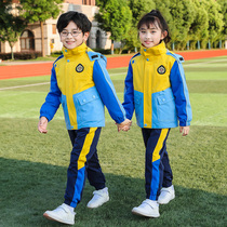 Primary school students uniforms autumn and winter suit jackets detachable three-piece College wind class uniform kindergarten yuan fu spring and autumn