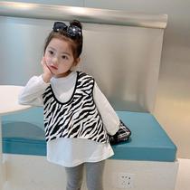 Autumn two-piece girl suit spring and autumn 2021 new children children foreign fashion fashion female treasure Net Red fashion