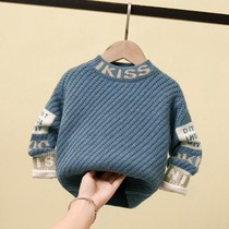 Baby Yangqi Boy hit undershirt Ocean autumn winter boy sweaters 2021 new children wool weaters ferrets