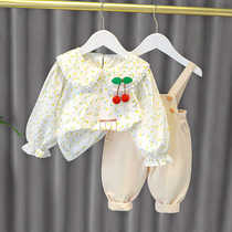 Clothes spring and autumn suits autumn women girls baby backpacks pants Children Baby foreign girls children autumn