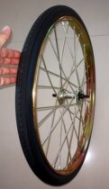 20 inch 24 inch tricycle inflatable-free solid tire rear wheel with movable or fixed wheel set 20 24X1 75
