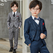 Boys small suit handsome childrens dress suit foreign boy suit one year old flower girl fashion baby show tide