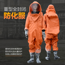 Fully enclosed heavy-duty chemical-proof clothing Ammonia cold storage acid-and alkali-resistant protective clothing double-sided PVC flame retardant airtight watertight chemical-proof clothing