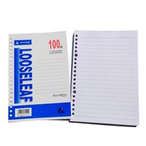 A5 Notebook notepad loose-leaf replacement core 20-hole primary and middle school students white core paper 100 sheets