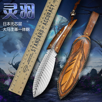 Lingyu import folding forging knife vg10 damascus steel knife high hardness portable outdoor knife self-defense small straight knife
