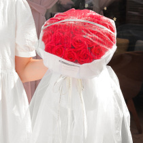 Valentines Day Red Rose Soap Flowers 33 Table White Birthday Gift to Girlfriend Wife Teachers Festival Dried Flowers cards