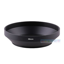 Metal wide-angle lens hood diameter 58mm Universal Luo mouth hood Small horn screw mouth Metal sunshade