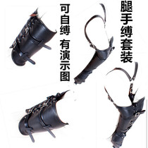 sm tune back hand and elbow bundle single gloves erotic hand restraint bag binding leather restraint adult products