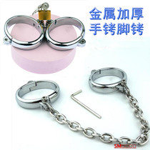 sm sex toy metal stainless steel handcuffs foot cuffs male with tuning female slave sex tools bed with binding torture devices