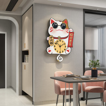 Net red cartoon clock wall clock living room creative modern home fashion atmospheric wall simple light luxury decorative clock