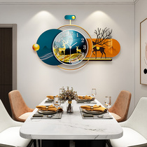 Nordic restaurant high-end decorative wall clock modern light luxury watch living room home fashion creative table art quartz