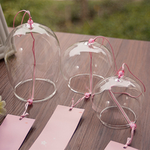 Glass Edo wind chimes cherry blossom Japanese hanging decoration hipster Mori creative balcony girl girl diy material bag
