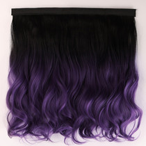 Net Red Hat wig detachable gradient fantasy purple color big wave hair long curly hair color wig