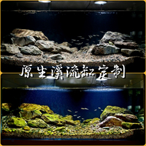 Stream native tank landscaping stream stone natural pebble fish tank landscape combination stone package three lakes cichlid