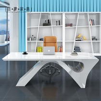 Paint desk modern simple boss table White creative fashion president desk manager supervisor table and chair combination