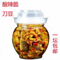 Hunan Xinhua specialty farmhouse authentic hot and sour bean jar knife Croton knife Croton bean chop pepper sauce 580g