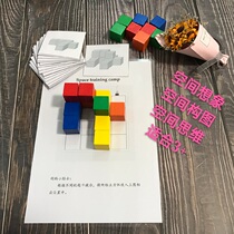Childrens spatial awareness training and mathematical logical thinking exercise Parent-child interactive placement of building blocks mini-games
