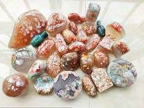 Sheng jewelry natural cherry blossom agate bracelet heart handle ornaments DIY large water drop carving material