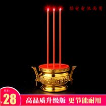 LED electronic incense burner home for Buddha God of wealth Guan Gong Guanyin simulation incense Candlestick light dual-purpose safety light