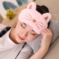 Cute sleep blindshade breathable ice pack ice pack hot compress eye mask to send earplugs male and female students to sleep