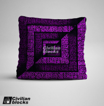 Purple West Coast Chicano oldschool hip hop Rap hiphop og flower body word gangster hard core pillow