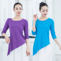 Modal dance suit Practice suit Body mid-sleeve slim modern dance suit Classical national yoga top t-shirt