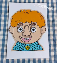 Body parts Five-Officer pairing card kindergarten enlightenment early teaching tools quiet book finished