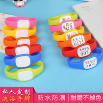 Bath sauna hand brand Bathroom sauna Gym locker electronic lock induction custom digital number bracelet