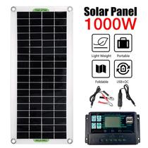 Solar panel 1000W inverter Household electric 220V cooking photovoltaic set Air conditioning car battery 12V turn