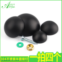 matt black bronze mirror nail decorative nail advertising nail magnetic brick acrylic plate fixing screw cap semicircle decorative cover