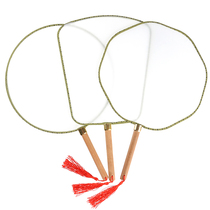 Blank Fan Children Painting Diy Fan Palace Fan Round Fan Hand-painted Fine Art Graffiti hand small folding fan