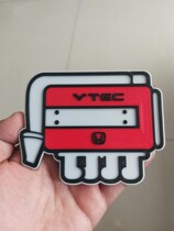 Super handsome red VTEC nose logo car friends will customize 3D printing finished products