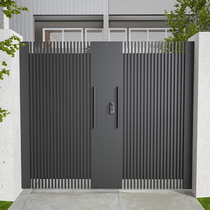 Customized wrought iron gate courtyard door garden villa door simple shutter door open door single double open outdoor iron door