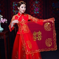 * Knot bride red hijab head hood red turban Chinese style Xiu Xi Pia HIPPA cover translucent gauze head