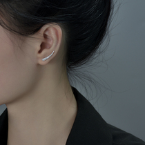 Sterling silver earrings female summer long U-shaped temperament cold wind 2021 New Tide ins niche design earrings earrings