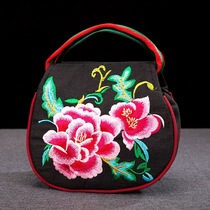  Cotton and linen retro dual-use womens bag coin purse clutch bag free gifts for foreigners Chinese style characteristic handicrafts