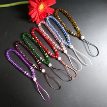 Universal mobile phone crystal lanyard long and short neck rope badge pendant mobile phone chain womens fashion beads wrist strap
