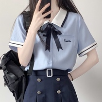 Dongli Yi Gao Korean JK uniform skirt womens suit Thai school uniform short-sleeved shirt two-piece college skirt