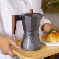 Foreign trade export Italian single valve aluminum MOCA pot hand punch pot coffee machine octagonal coffee maker home black