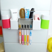 Toilet Free Punching Wall-mounted Home Suction Cups Toothbrush Shelve Suction wall Mouthwash Cup Toothbrushing Cup Tooth box