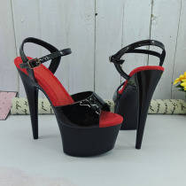 Leecabe hot selling pole dance high heel sandals sexy new super high heels walking show female high heels dance shoes 1K