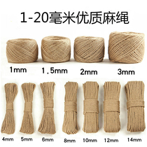 Hemp rope Hemp rope diy high quality handmade rope Natural thickness hemp rope craft decoration tag binding rope