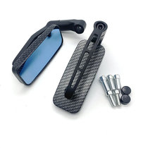 Electric car motorcycle modified carbon fiber rearview mirror machine strange Prince little turtle calf electric motorcycle black reflector