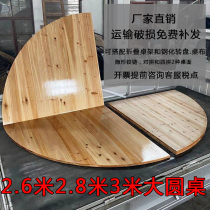 3 M hotel clubhouse restaurant Box large round table surface hotel 20 people countertop home foldable solid wood dining table