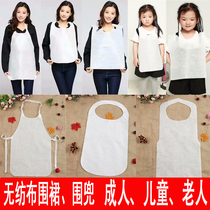 Disposable bib apron bib apron bib scarf waist scarf elderly children eat non-woven waterproof