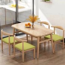 Dining table small apartment household modern minimalist dining table and chairs leisure fast food restaurant table and chair combination dining table rectangular table