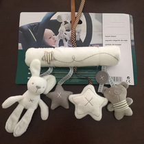 Newborn pacifying rabbit Music car hanging baby bed hanging early education rattle hanging bed Bell baby carriage pendant toy