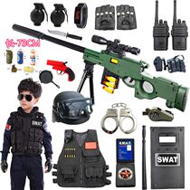 Childrens chicken-eating toy gun set equipped with small special police simulation full set of special forces cos little boy awm sniper grab