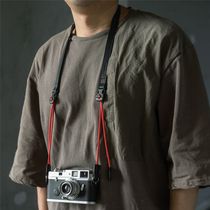 cam-in tanned cowhide hiking rope quick adjustment and removal of Ricoh black card lanyard Leica round hole camera strap