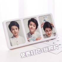 Creative and practical commemorative Triple photo frame setting and washing photo jigsaw puzzle one-piece home photo album ornaments